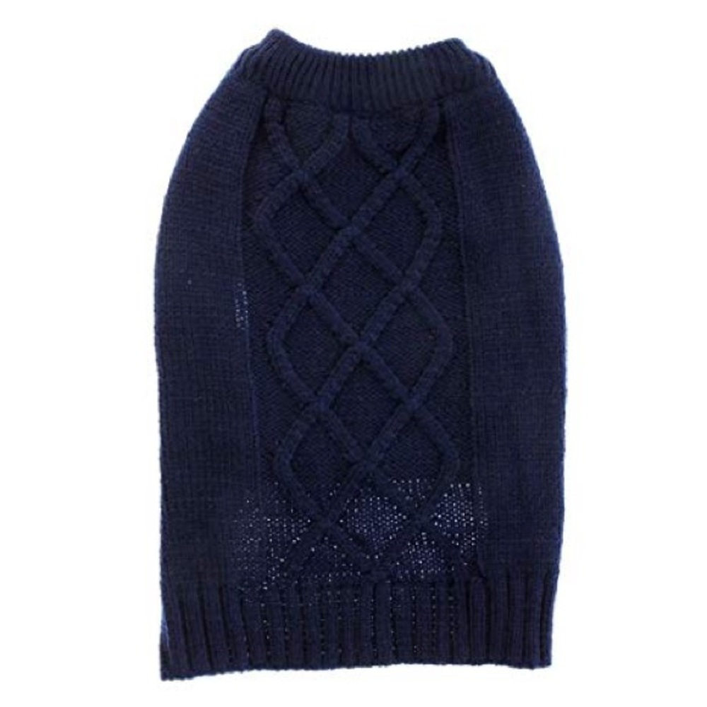 Top Paw Navy Cable Dog Sweater - S - EUC 🐶🐾❤️